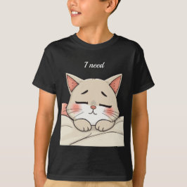 Cute Sleeping Cat I Need a Nap Kawaii Artwork T Shirt