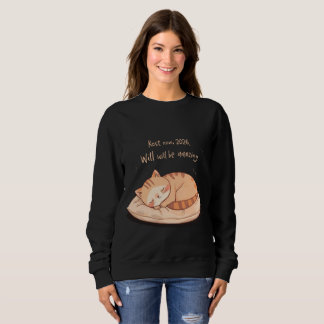 Cute Sleeping Cat Shirt – Relaxing New Year Gift  T