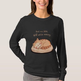 Cute Sleeping Cat Shirt – Relaxing New Year Gift  T
