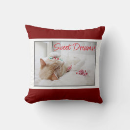Cute Sleeping Cat - Sweet Dreams - Jul Kudde
