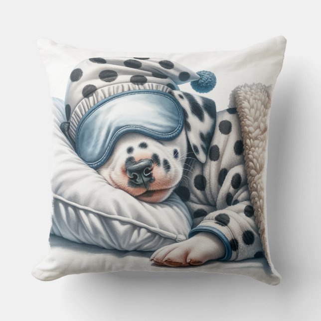 Cute Sleeping Dalformation Hund Kudde (Framsida)