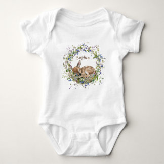 Cute Sleeping Doe Girl Baby Shower T Shirt