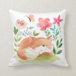 Cute Sleeping Fox Kudde