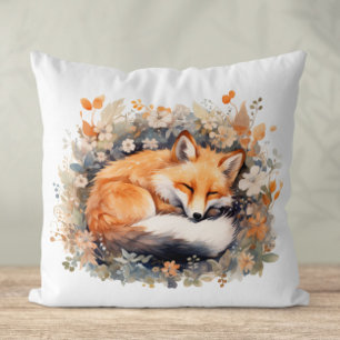 Cute Sleeping Fox Kudde