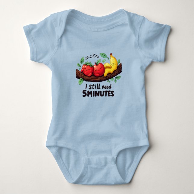 Cute Sleeping Fruits Baby Bodysuit T Shirt (Framsida)