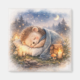 Cute Sleeping Hedgehog Fridge Magnet