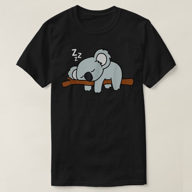 Cute Sleeping Koala Bear T Shirt (Design framsida)