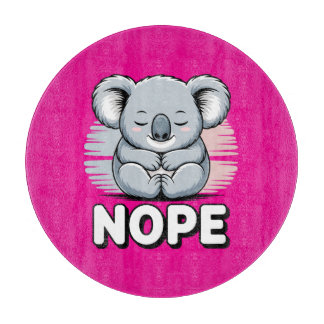 Cute Sleeping Koala “Nope” Funny Cartoon