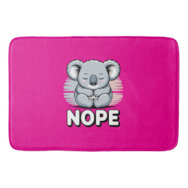 Cute Sleeping Koala “Nope” Funny Cartoon Badrumsmatta