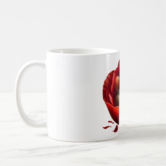 Cute Sleeping Mice Kaffemugg (Vänster)