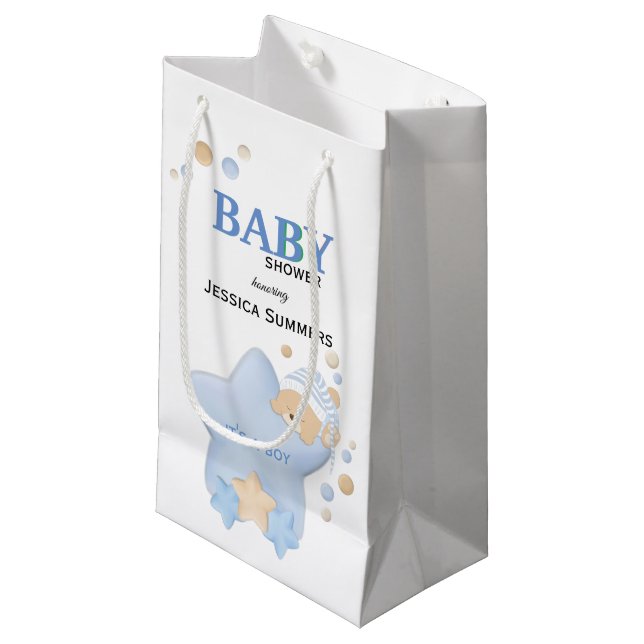 Cute Sleeping Nalle Baby Shower Small Gift Ba (Framsidan Vinklad)