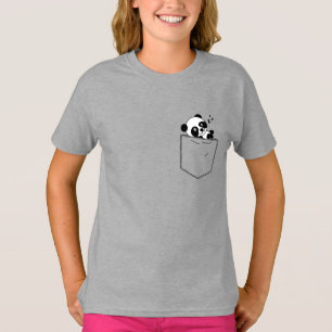 Cute Sleeping Panda in Pocket T Shirt