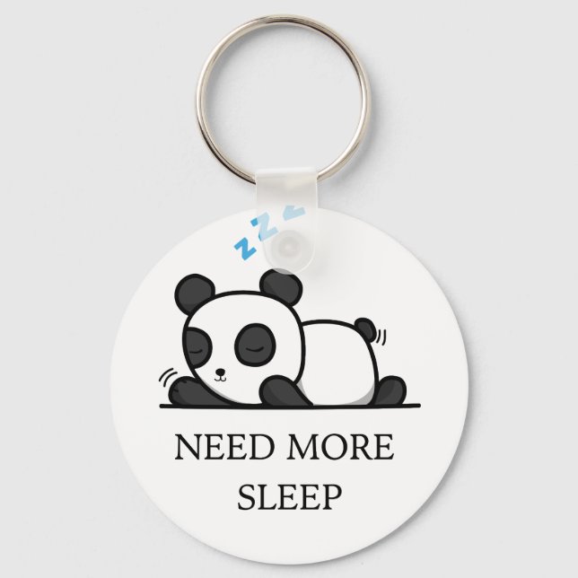 Cute Sleeping Panda Keychain Nyckelring (Framsida)