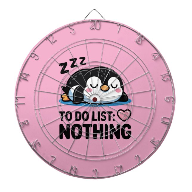 cute sleeping penguin, to do list nothing darttavla (Framsidan)