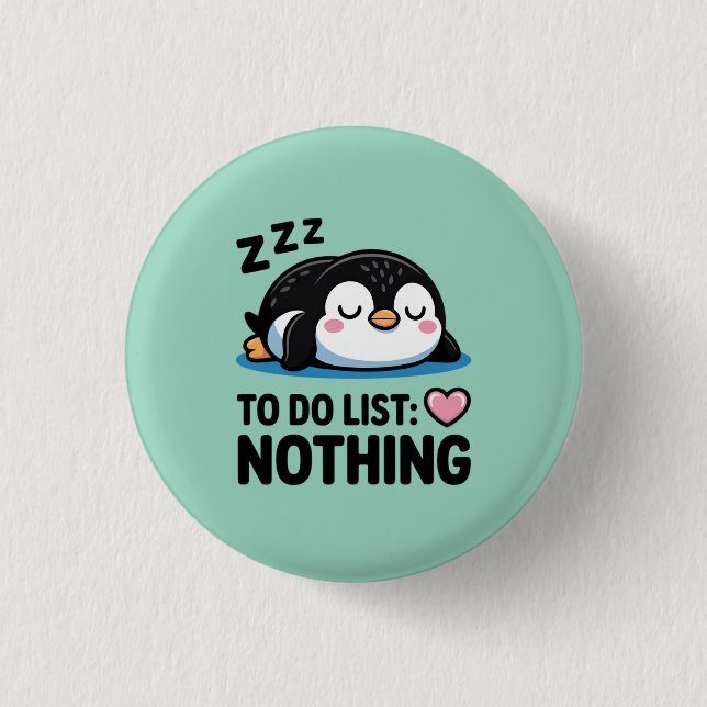 cute sleeping penguin, to do list nothing knapp (Framsida)