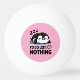 cute sleeping penguin, to do list nothing pingisboll