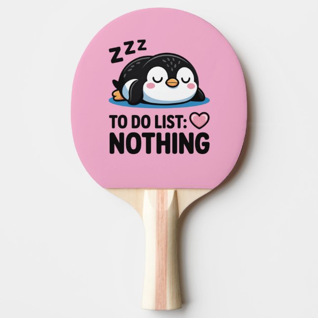 cute sleeping penguin, to do list nothing pingisracket (Framsidan)