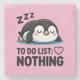 cute sleeping penguin, to do list nothing stenunderlägg