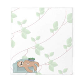 Cute Sleeping Sloth är Lazy Tropical Jungle Anteckningsblock