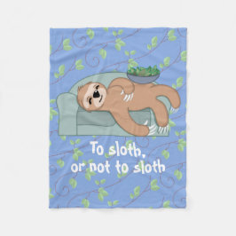 Cute Sleeping Sloth är Lazy Tropical Jungle Fleecefilt