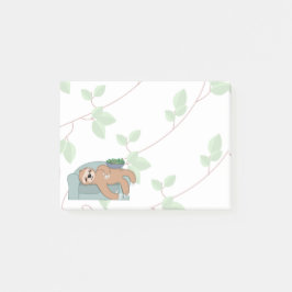 Cute Sleeping Sloth är Lazy Tropical Jungle Post-it Block