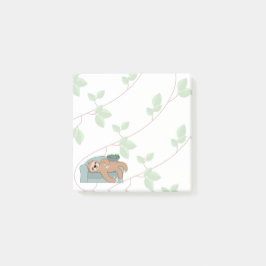 Cute Sleeping Sloth är Lazy Tropical Jungle Post-it Block