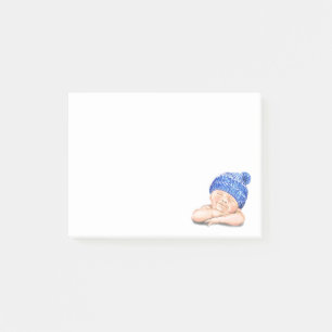 Cute Sleeping Smilda Lycklig Baby Post-it Block