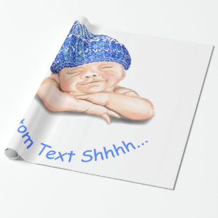 Cute Sleeping Smiling Lycklig Baby - Anpassa Presentpapper