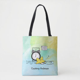 Cute Sleeping Star Personlig Tote Tygkasse