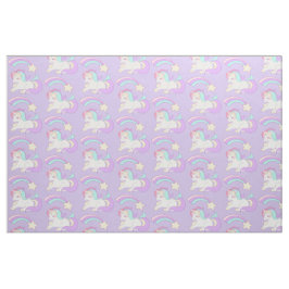 Cute Sleeping Unicorn med färgstark stöttstjärna Tyg