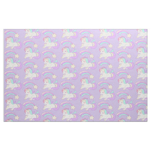 Cute Sleeping Unicorn med färgstark stöttstjärna Tyg