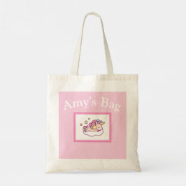 Cute Sleeping Unicorn Tober Bag Lägg till NAMN Tygkasse