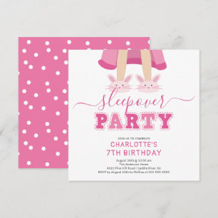 Cute Sleepover Pajama Birthday-inbjudan Inbjudningar