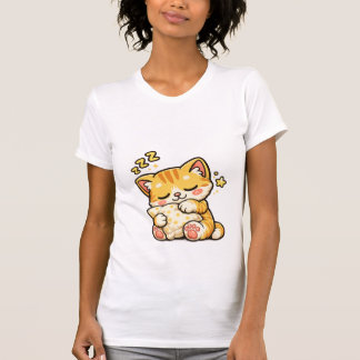 Cute Sleepy Cat Pillow T Shirt