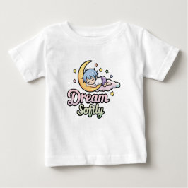 Cute Sleepy Moon Illustration with Quote T Shirt