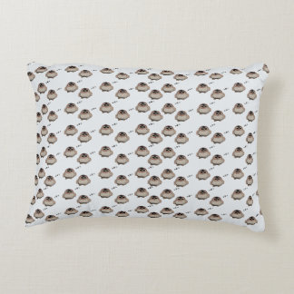 Cute Sleepy Owl Pattern Throw Pillow Prydnadskudde
