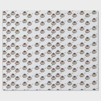 Cute Sleepy Owl Pattern Wrapping Paper Presentpapper