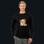 Cute Sleepy Puppy with Pillow T Shirt<br><div class="desc">Adorable kawaii puppy cuddling a cozy pillow. Perfect cute design for dog lovers and cozy vibes.</div>