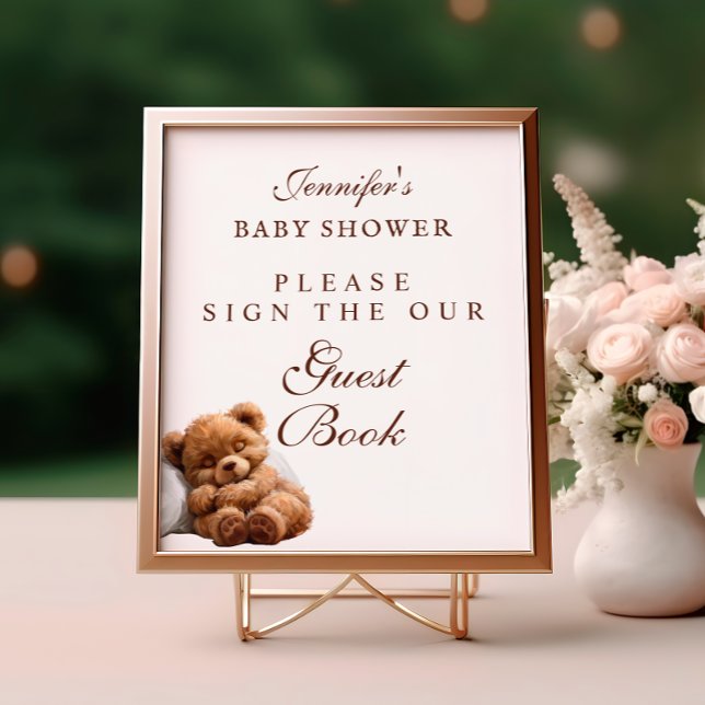 Cute Sleft Nalle Guest Bok Poster (Skapare uppladdad)