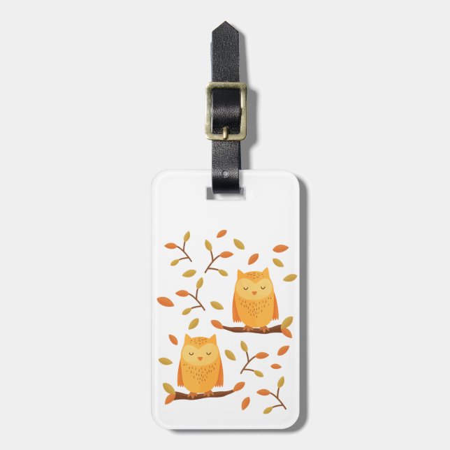 Cute Sleft Uggla Höst 🦉 Bagagebricka (Vertikal Framsida)