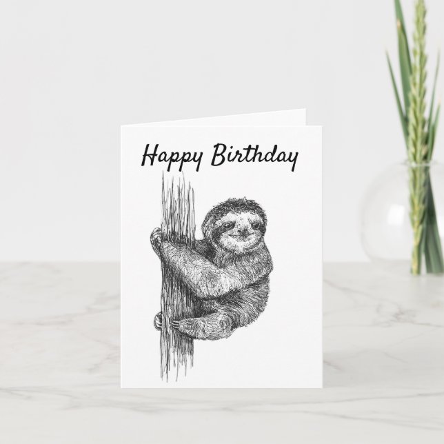 Cute Slog Birth Card Kort (Framsida)