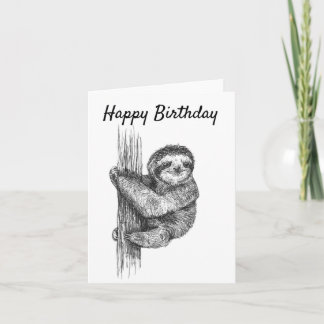 Cute Slog Birth Card Kort