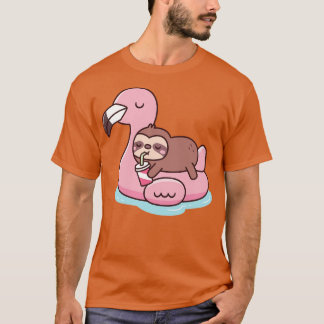 Cute Slog på Rosa Flamingo Bassäng Flyter T Shirt