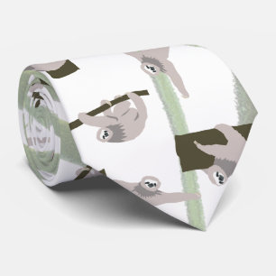 Cute Sloth Animal Mönster i Vild Forest Slips