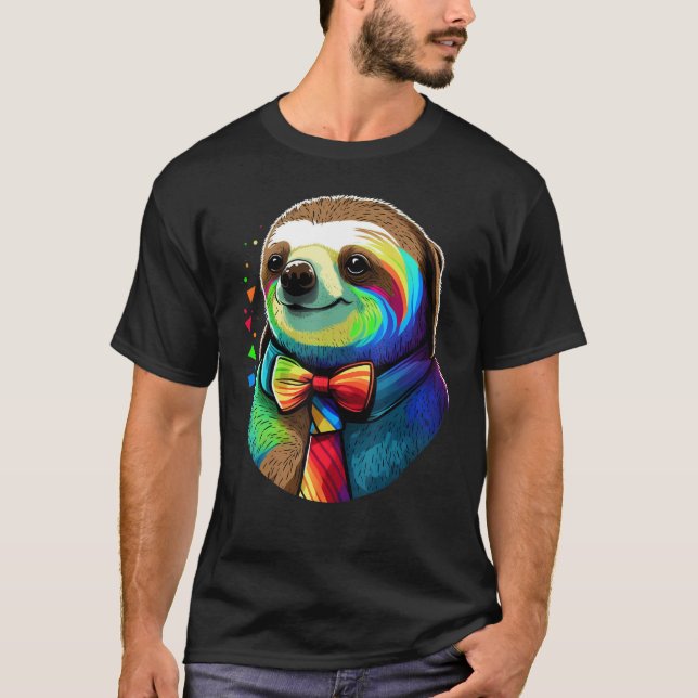 Cute Sloth  Animal on Sloth 2 T Shirt (Framsida)