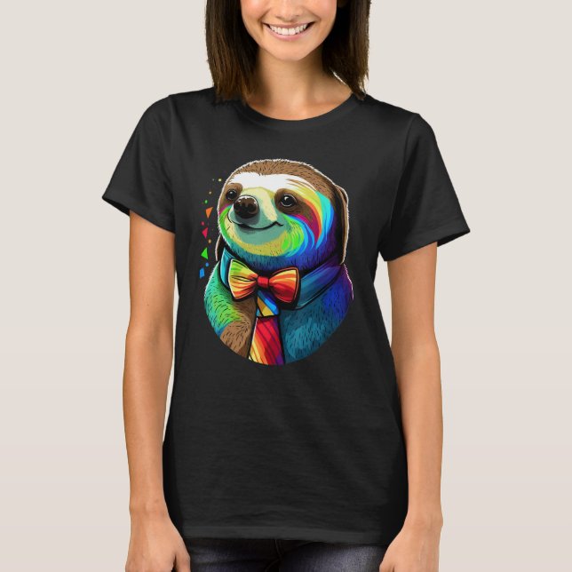 Cute Sloth  Animal on Sloth 2 T Shirt (Framsida)