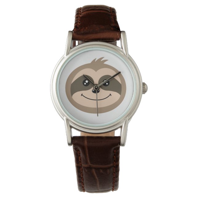 Cute Sloth Ansikte Watch Armbandsur (Framsida)
