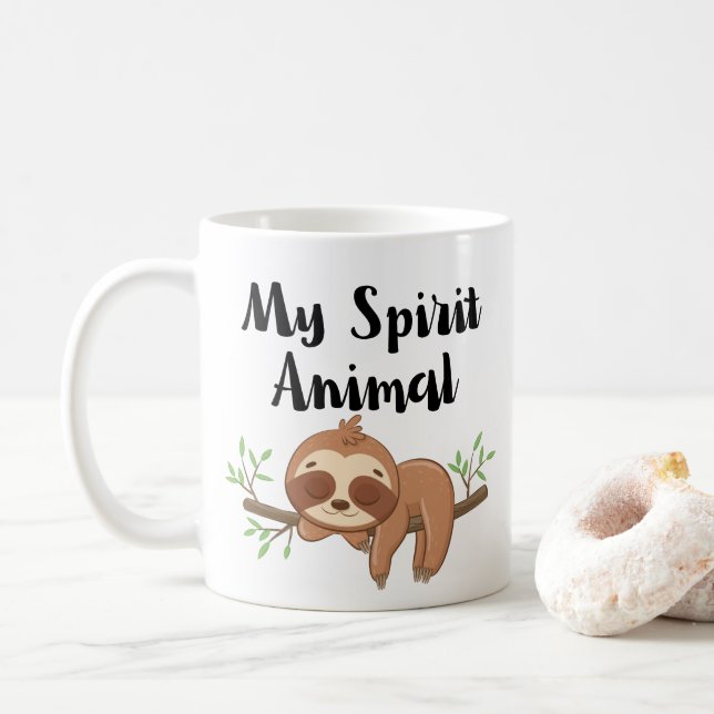 Cute Sloth är min egen sprit-djurkaffe Kaffemugg (Med munk)