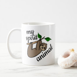 Cute Sloth är mitt andningsdjur Kaffemugg