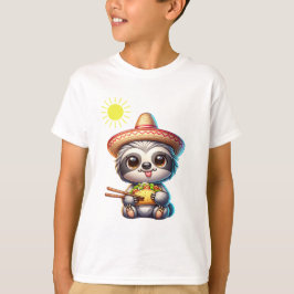 Cute Sloth ätande Taco T Shirt